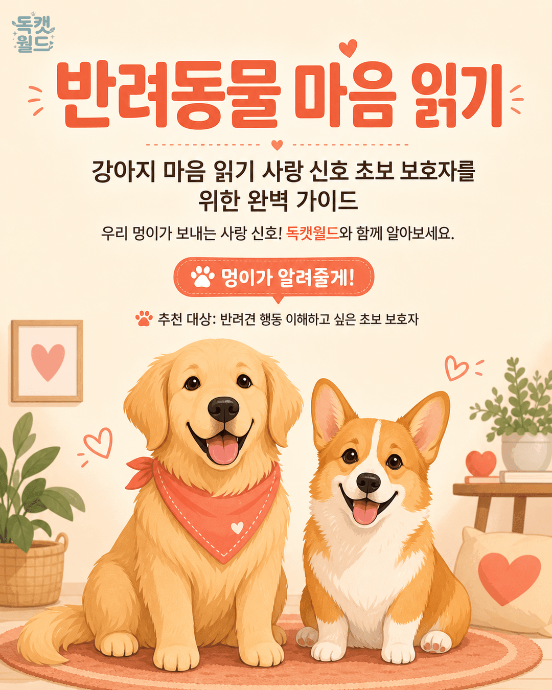 반려동물 마음 읽기: 사랑과 든든함의 시그널